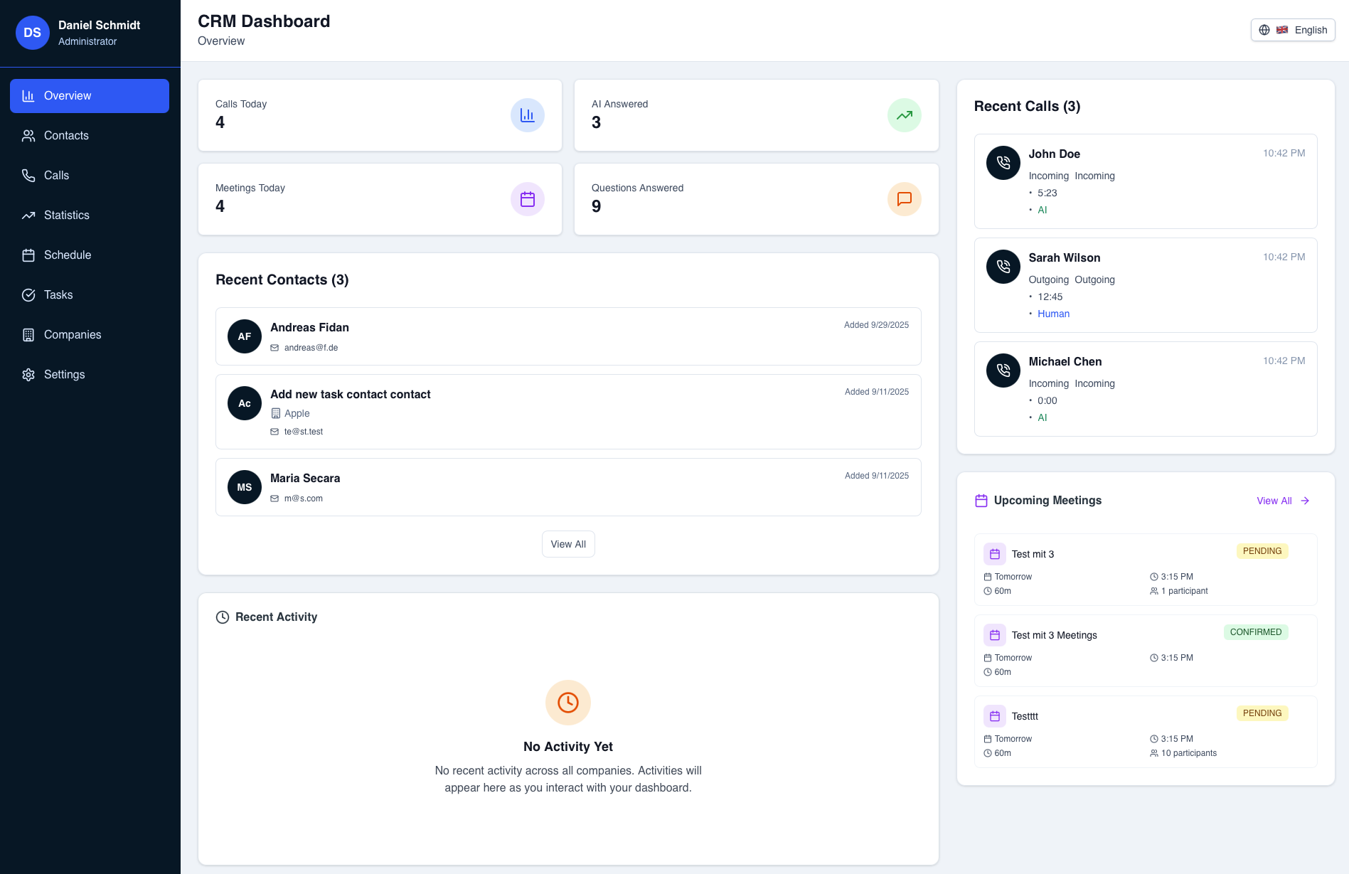 Portailis Dashboard Demo